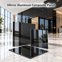 Panneau composite en aluminium miroir bronze 4 mm pour panneaux décoratifs de hall d'ascenseur
