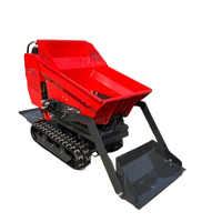 Selbstladender 4x4 Mini-Dumper mit Benzinmotor, 500KG Raupenkipper für Landwirtschaft und Obstgärten