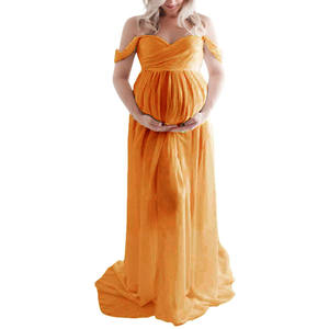 Vestidos de maternidad sexys para mujeres embarazadas, maxivestido de utillaje de fotografía, <span class=keywords><strong>ropa</strong></span> de gasa para sesión de fotos - Product Image 3