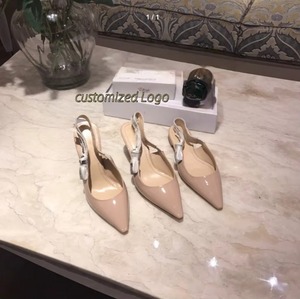 Sandales plates slingback de luxe pour femme en tissu technique, à bout pointu, à enfiler, pour soirée - Product Image 4