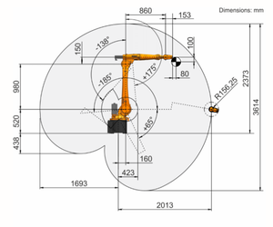 Bras de robot de soudage MIG KR <span class=keywords><strong>16</strong></span> R1610 avec contrôleur KRC4, soudeuse YD-350GL4, torche de soudage TBI et bras de robot 6 axes - Product Image 3
