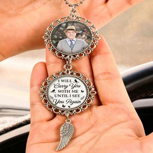 Custom <b>Angel</b> Wings Graduation Photo <b>Charm</b> Personalized Tassel Grad Cap 2026 Keepsake Ornament - Product Image 1