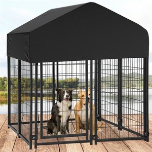 Caseta para Perros Comercial de Alta Resistencia con Valla de Corral de 6 Pies, Alambre de Acero Bajo en Carbono con Recubrimiento en Polvo, Servicio de Modelado 3D - Product Image 6
