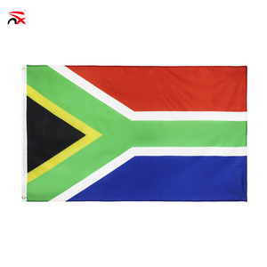 Venta caliente juego de copa de fútbol <span class=keywords><strong>Sudáfrica</strong></span> <span class=keywords><strong>bandera</strong></span> al aire libre poliéster 3*5 pies <span class=keywords><strong>Bandera</strong></span> de país de <span class=keywords><strong>Sudáfrica</strong></span> para eventos animando - Product Image 1