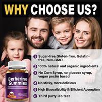 Bonbons Gommeux Antioxydants à la Berbérine HCl, Cannelle de Ceylan et Vitamines, Soutien Immunitaire, Extrait de Curcuma, Complément Herbal