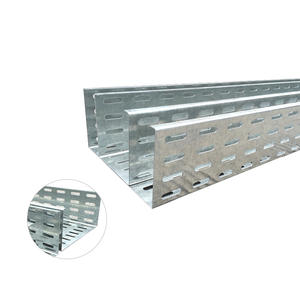 ケーブルトレイトランキング軟鋼重量150mm穴あき亜鉛メッキケーブル管理トレイ - Product Image 2