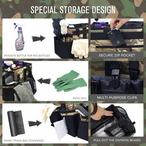 Camouflage Under Sink & Car <b>Cleaning</b> Tool Organizer Bag with 4 Foldable Dividers Wearable <b>Cleaning</b> <b>Caddy</b> Organizer - Product Image 2