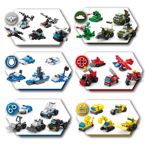 2024 nouveautés enfants Police militaire briques jouets pompiers Mini modèles ingénierie véhicule bloc de construction ensemble - Product Image 4