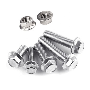 Pernos de Acero Inoxidable con Brida de 3/8'', M16 x 100, M10 x 125, Grado 316, M38, M26, Hexagonales, M8 x 2, M32, Pernos Hexagonales con Brida 5.8 - Product Image 2