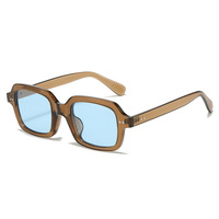 Lunettes de soleil Fashion Square PC unisexes, monture géométrique rétro, pour usage quotidien, conduite, anti-éblouissement, achat en gros