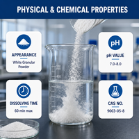Polyacrylamide Anionique Adsorbant pour le Lavage du Charbon, Agent de Déshydratation en Poudre, Pureté 99%, pH 7.0-8.5