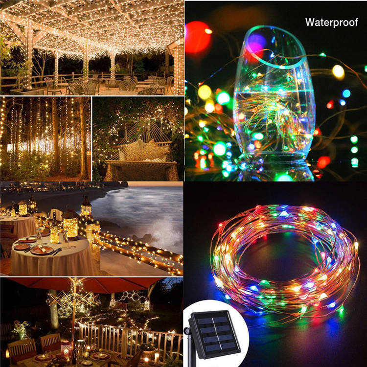 Outdoor Waterproof Rope High Output Wedding Christmas Solar Panel LED String Light · image 2