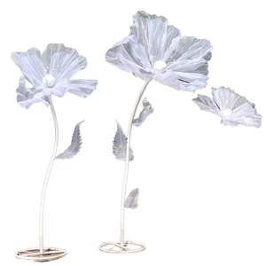 Vente en gros Zhongfeng modèle 7005 blanc grande fleur géante décorations de mariage romantique support de fleurs en métal ensemble fleurs artificielles - Product Image 1