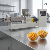 Machine à fabriquer des chips de maïs, extrudeuse de chips nachos, machine automatique de production de snacks croustillants frits, équipement de fabrication de nachos