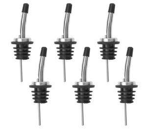 6 Gói Thép Không Gỉ Cổ Điển Chai Pourers Tapered Spout-Rượu Pourers Với Cao Su Bụi Có Nắp Đậy - Product Image 2