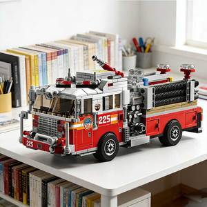 Camión <span class=keywords><strong>de</strong></span> Bomberos <span class=keywords><strong>de</strong></span> Juguete <span class=keywords><strong>para</strong></span> Niños, Ensamblaje DIY, Vehículo <span class=keywords><strong>de</strong></span> Ingeniería Urbana, Camión <span class=keywords><strong>de</strong></span> Rescate, Modelo <span class=keywords><strong>de</strong></span> Bloques <span class=keywords><strong>de</strong></span> Construcción - Product Image 4