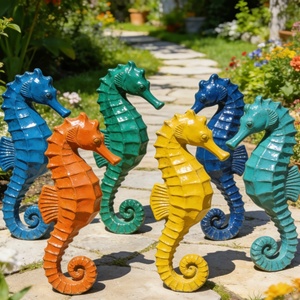 Escultura de Caballito de Mar de Fibra de Vidrio para Jardín, Moderna, Ecológica, al Mejor <span class=keywords><strong>Precio</strong></span>, Personalizada, Estatuas de Animales Marinos para Decoración de Exteriores - Product Image 3