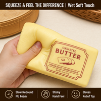 Jouets Squishy Southpeak, Jouets Anti-Stress Squishy Factory, Jouet à Presser en Forme de Brique de Beurre, Jouets Squishy à Remontée Lente, Cadeau de Bureau pour Soulager le Stress