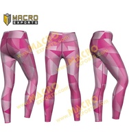 Pantalones de Yoga para Mujer, Antibacterianos, de Secado Rápido, Transpirables, Colores y Logotipo Personalizados, Poliéster y Elastano, Impresión Sublimada