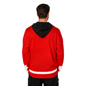 Camiseta de Hockey sobre Hielo Personalizada de Manga Larga, Retro, de Malla de Poliéster, Sublimada, Transpirable, de Secado Rápido, Unisex para Adultos - Product Image 3