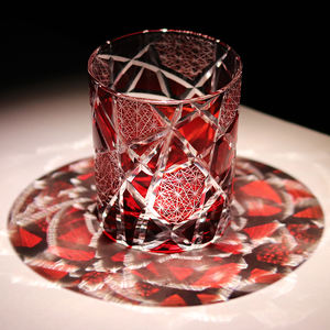 مشروب سنو ، أونصة ، قص يدوي للويسكي الكونياك ، كريستال كيريكو ياباني ملون - Product Image 2