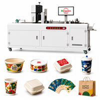 Machine d'impression numérique pour bols en papier, gobelets en papier kraft, boîtes à lunch, plateaux alimentaires et production d'emballages jetables