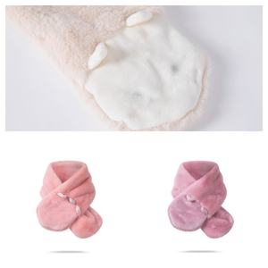 Kore Japon Kışlık Düz Renkli Erkek Kız Çocuklar İçin Kalın Rüzgar Geçirmez Sıcak Boyunluk Polyester Tavşan Suni Kürk Atkılar - Product Image 2