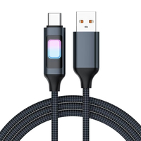 Cable de Carga Rápida USB Dual Tipo C a C con Luz Ambiental RGB de 100W para iPhone 15 16 17 Huawei Samsung Xiaomi iPad