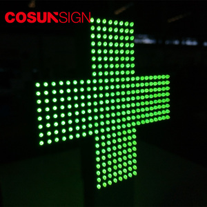 لافتة LED خارجية على شكل صليب للشركات والمستشفيات، مقاومة للماء وموفرة للطاقة، لافتة خضراء - Product Image 2