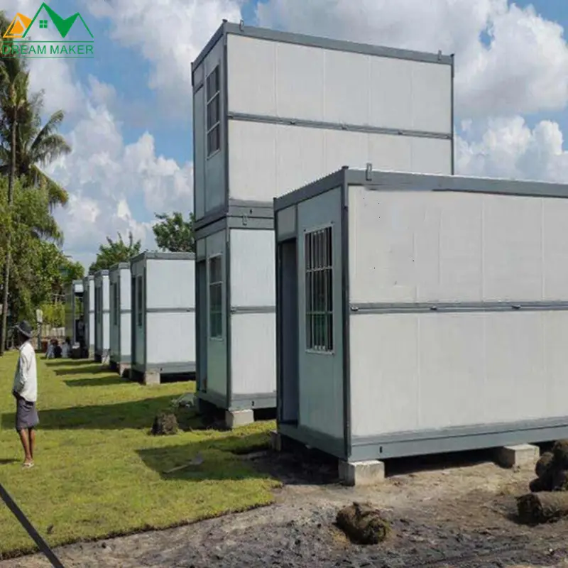 Pre Fab Houses Villa For Sale Fast Build With Toilet Mobile Container Homes 20Ft Living Camp Foldable Casa Prefabricada House