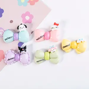 Cute Cartoon Resin Sanrio Bow Shoe Charms Sanrio Phone Case Sanrio Stickers For Decoration