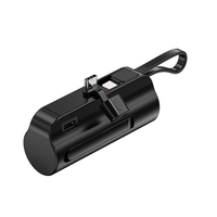 Mini batterie externe portable à charge rapide 5000 mAh avec cordon, facile à transporter, batterie externe pour téléphone