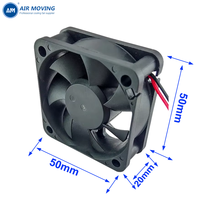 Ventilateurs axiaux silencieux à haute pression d'air AM5020L5S, petite taille 50x50x20mm, 5V 12V DC, ventilateur de refroidissement sans balais