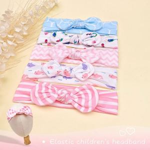 Paquete de Cinco Diademas con Lazo para Bebé, Accesorios para el Cabello de Niños, para Recién Nacidos, Accesorios para Fotos de Cien Días, Regalo - Product Image 1