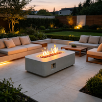 Table de foyer au design moderne, brasero minimaliste pour patio, jardin, cour et barbecue
