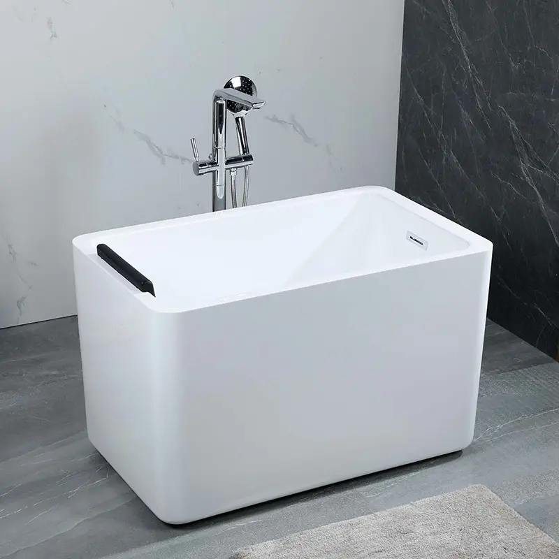 Großhandel Single Acryl Square Deep Mini Badewanne Modernes Badezimmer Kleine freistehende Badewanne