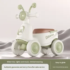 Draisienne en plastique pour enfants Modèle TM-018 pour les âges de 12 à <span class=keywords><strong>18</strong></span> <span class=keywords><strong>mois</strong></span> Sans pédales Grand siège Bébé apprenant à marcher Scooter à quatre roues - Product Image 6