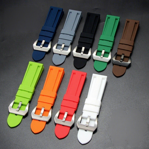 Bracelet de montre universel en silicone avec fermoir en acier inoxydable, vente en gros d'usine, 20mm 22mm 24mm 26mm - Product Image 1