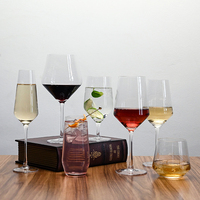 Verres à vin rouge soufflés à la main, grands verres à vin transparents, flûtes à champagne en cristal de qualité supérieure pour mariage et Noël, verres à eau personnalisés