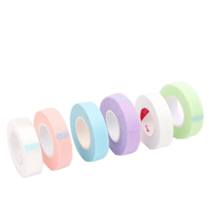 Bande adhésive pour extensions de cils, en papier de coton non tissé multicolores, imperméable, douce pour les peaux sensibles, professionnelle - Product Image 1