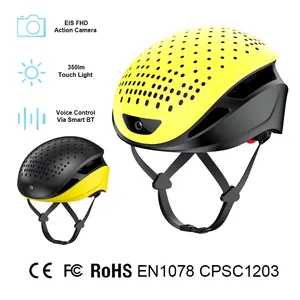 1080P Smart Helm Met Camera Blue Tooth Led Lichtstrip Ingebouwd Fietsfiets Fiets Helmen