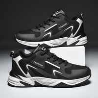 Chaussures de course élégantes de haute qualité pour hommes, baskets blanches et noires avec logo personnalisé du fabricant
