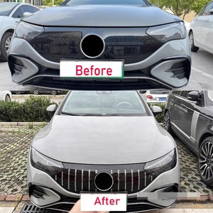 กระจังหน้า ABS สำหรับ Mercedes Benz EQE Class W295 ปี 2022 2023 รุ่น EQE350 EQE500 EQE43 <span class=keywords><strong>53</strong></span> สีดำเงาโครเมียมแบบตาข่าย - Product Image 5