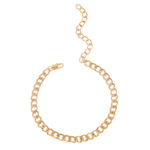 फैशन ज्वेलरी फैक्ट्री वाटरप्रूफ 14k क्यूबन फिगारो मोरोक्कन से लिंक महिलाओं के लिए सोने की फुट चेन लेटी - Product Image 5