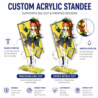 Support en acrylique personnalisé pour anime avec impression UV et découpe CNC/laser pour présentoir de personnages de dessins animés, collectionneurs et cadeaux