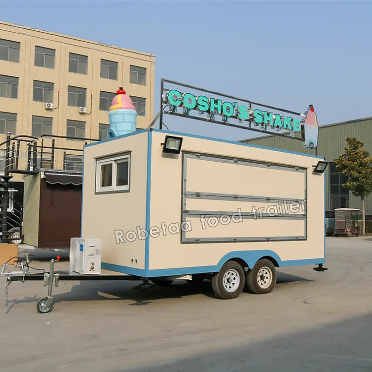 Robetaa Street Food-Auflieger bbq Food-Lkw voll ausgestattet mobiler Laden-Lkw Bäckerei Imbisswagen