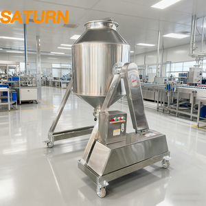 Nhà máy cung cấp thép không gỉ Trống máy trộn 40L 60L 90L bột khô trộn cho thực phẩm và hóa chất với CE - Product Image 1