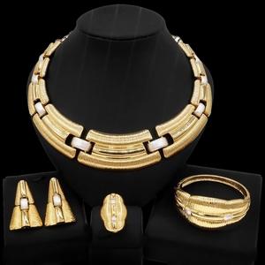 Parure <span class=keywords><strong>de</strong></span> bijoux plaqué or 24 carats style Dubaï, avec cristaux <span class=keywords><strong>de</strong></span> luxe, pour femmes, inspirée <span class=keywords><strong>de</strong></span> la mode <span class=keywords><strong>de</strong></span> mariage nigériane et du style brésilien. - Product Image 2