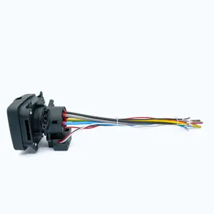 CE RoHS araba EV konnektörleri Schuko 3 faz IEC 62196 soket tipi EV şarj için 2 çıkış Wallbox konektörü