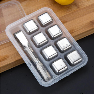 Ensemble d'outils de bar, 8 pièces, refroidisseurs à vin, glaçons en métal, acier inoxydable, réutilisables, ensemble de pierres à whisky - Product Image 5